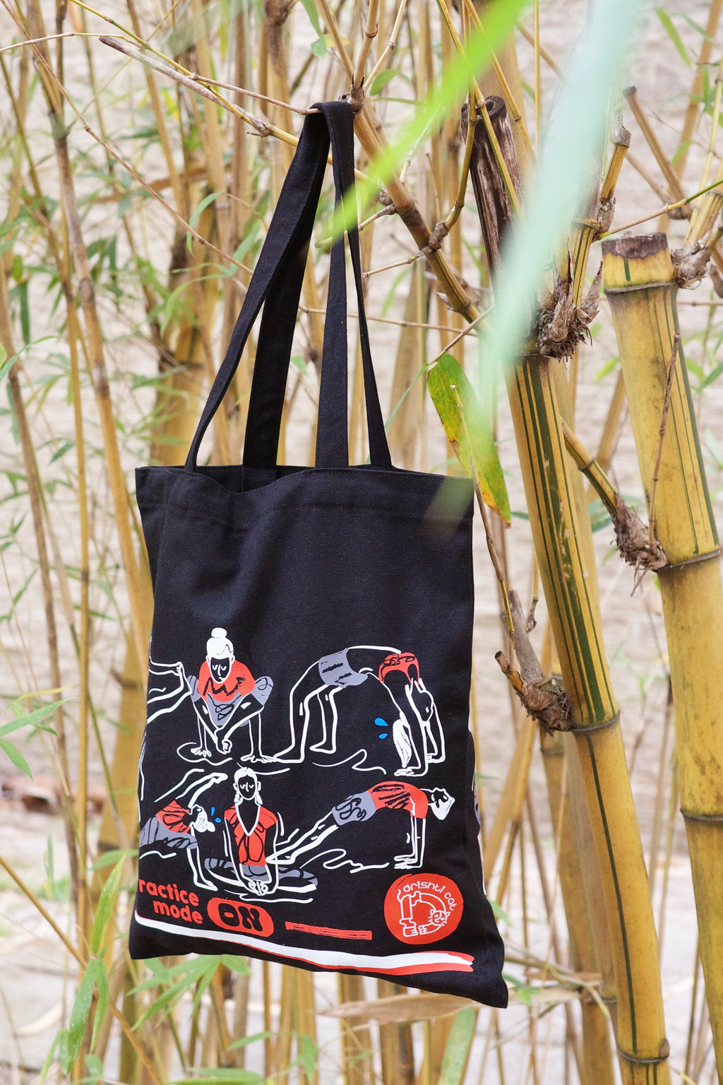 Practice mode ON tote bag | 熬湯中帆布袋 (黑 Black)