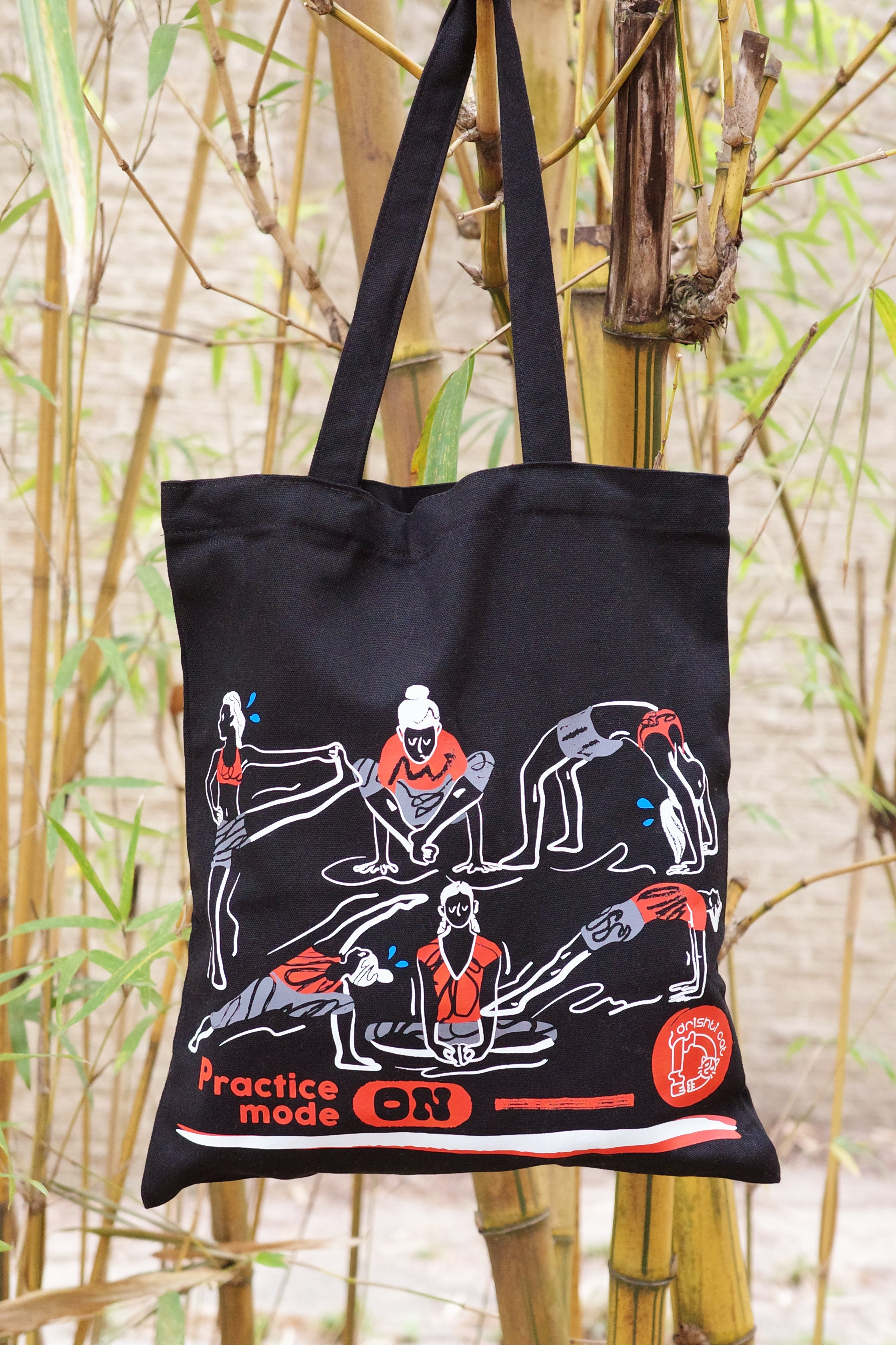 Practice mode ON tote bag | 熬湯中帆布袋 (黑 Black)