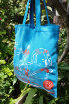 Practice mode ON tote bag | 熬湯中帆布袋 (藍 Blue)