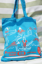 Practice mode ON tote bag | 熬湯中帆布袋 (藍 Blue)