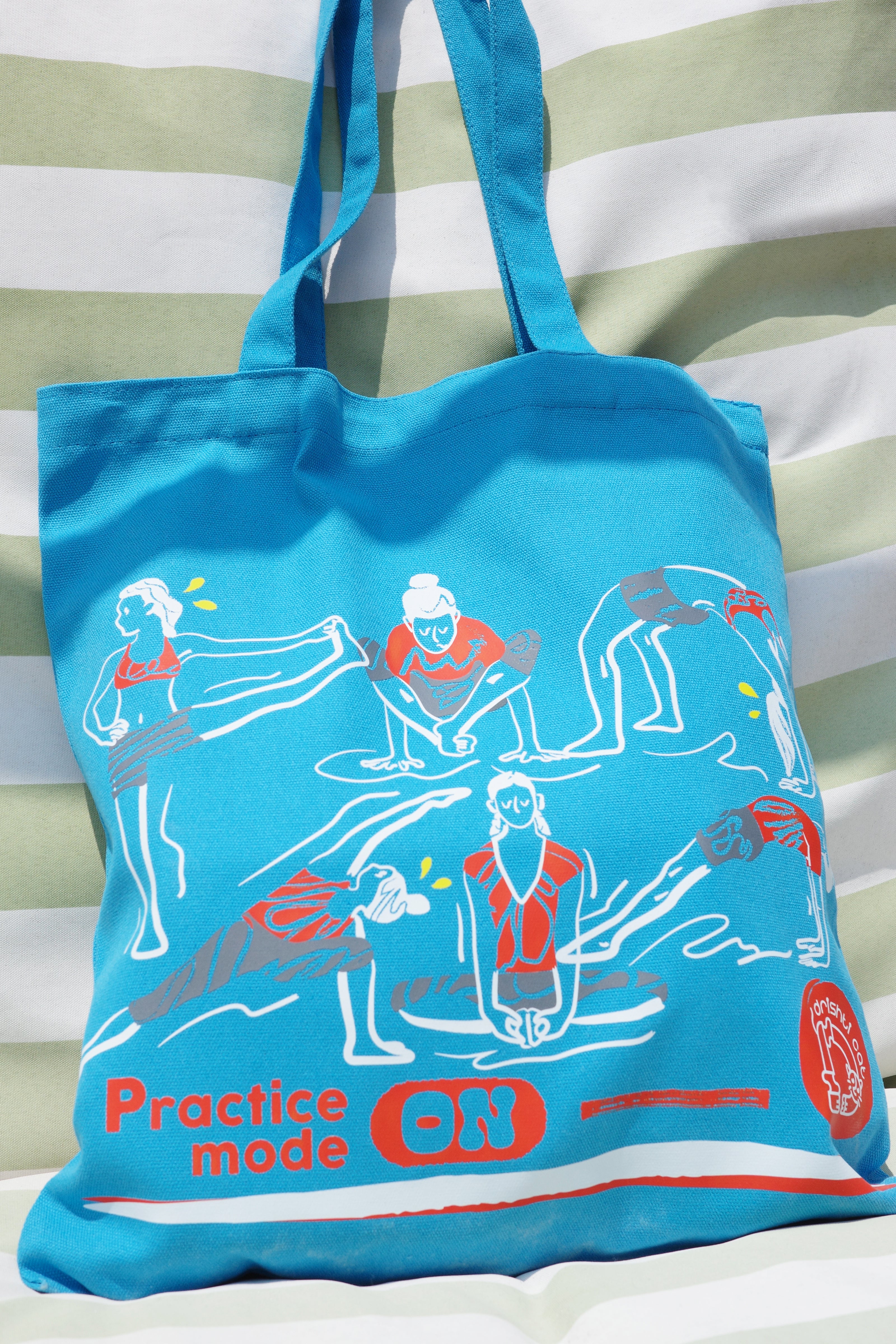 Practice mode ON tote bag | 熬湯中帆布袋 (藍 Blue)